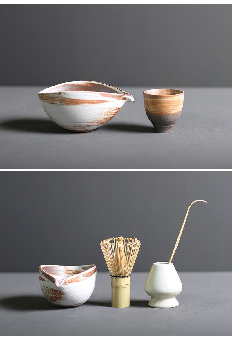 Kizuna Ceramic Matcha Tea Set — Traditional Japanese Design - Desfino