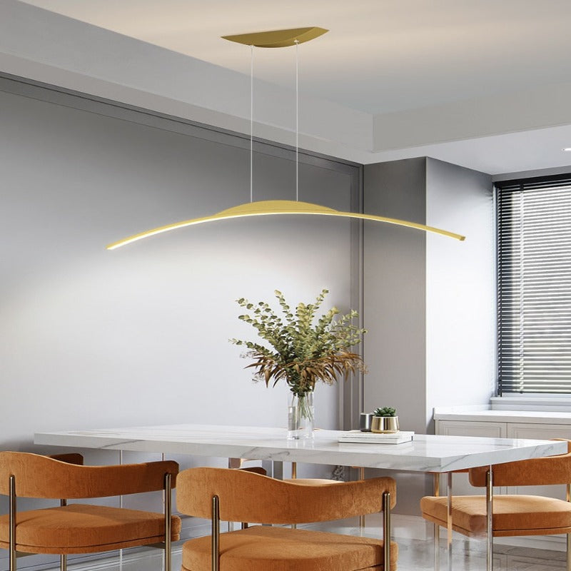 Sereno Modern Linear LED Island Chandelier — Integrated LED Light - Desfino