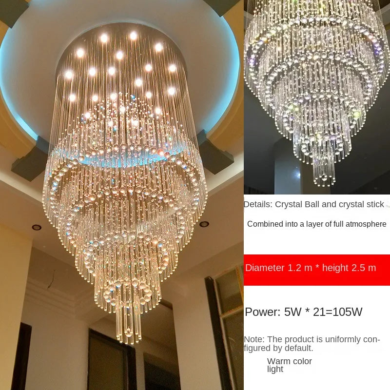 Lustre Calara en gouttes de pluie superposées — Argenté ou doré - Desfino