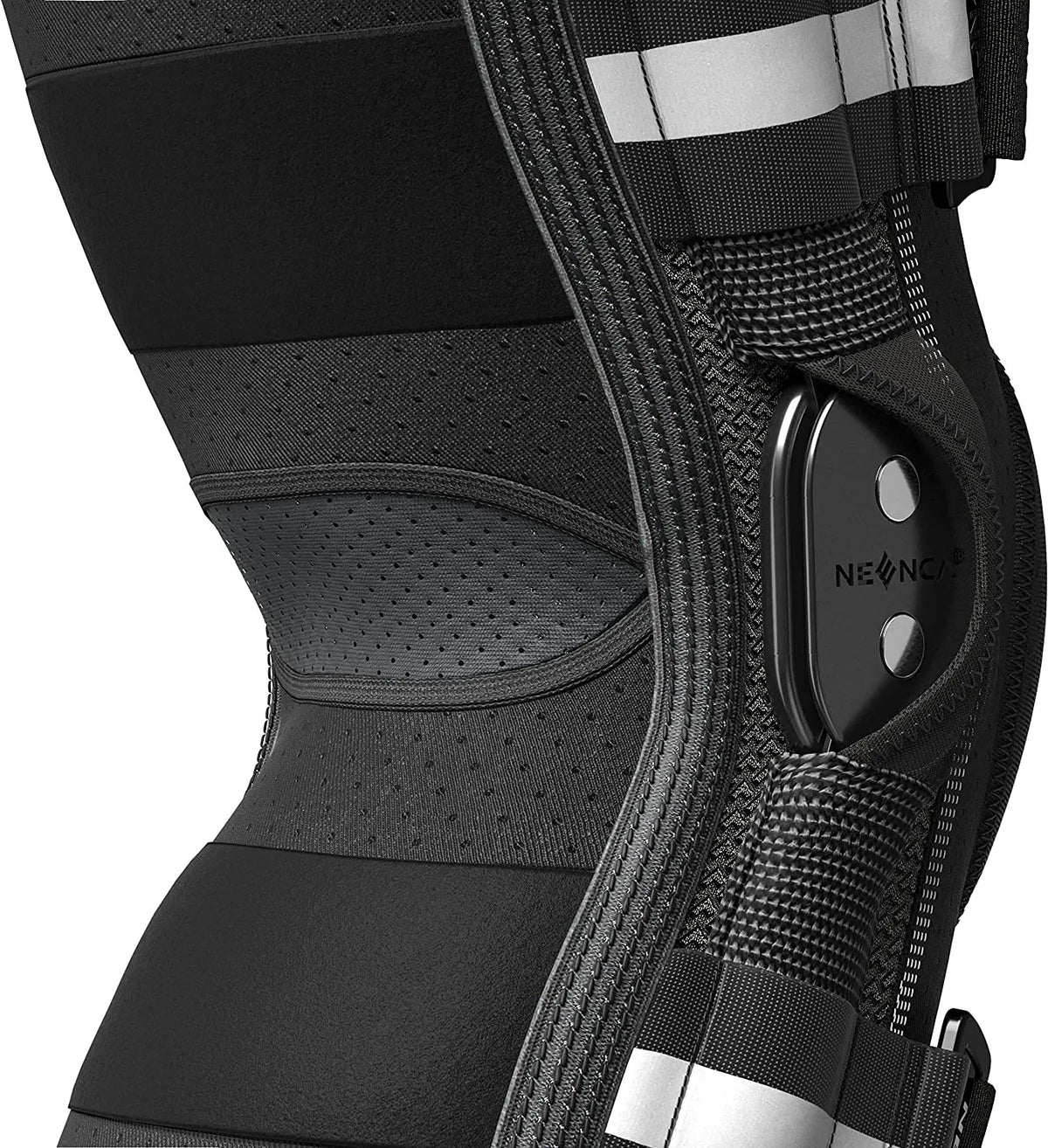 Hinged Knee Brace — Dual Copper Stabilizers, Patella Gel Pad, Straps - Desfino