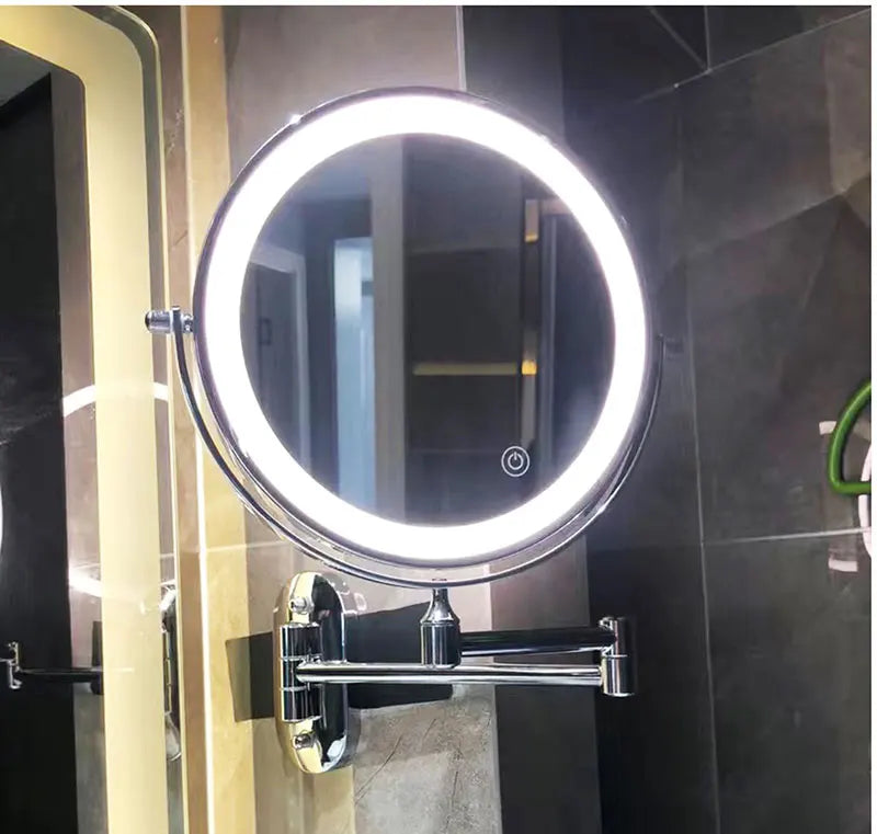 Specchio ingranditore LED ricaricabile nero — Design da parete - Desfino