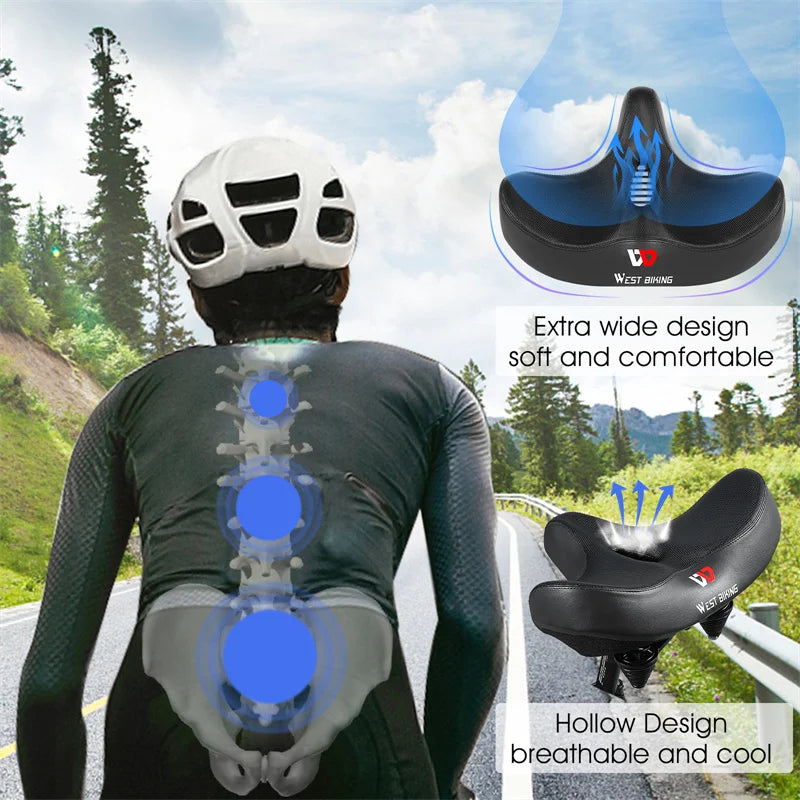 Široké ergonomické sedlo SummitRide pro horská a městská kola - Desfino