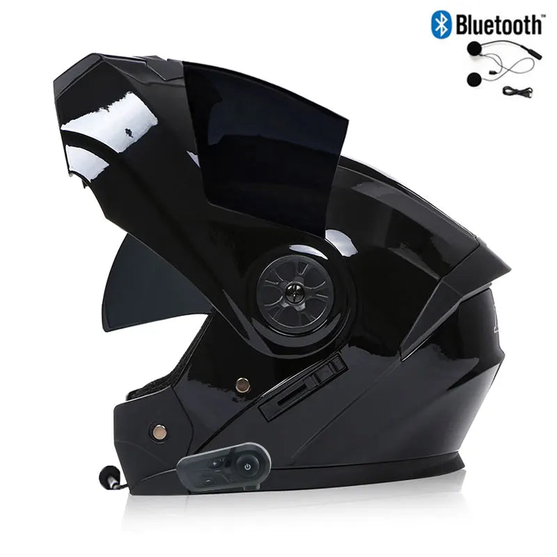 Modułowy kask motocyklowy — podnoszona szczęka, Bluetooth i osłona przeciwsłoneczna - Desfino