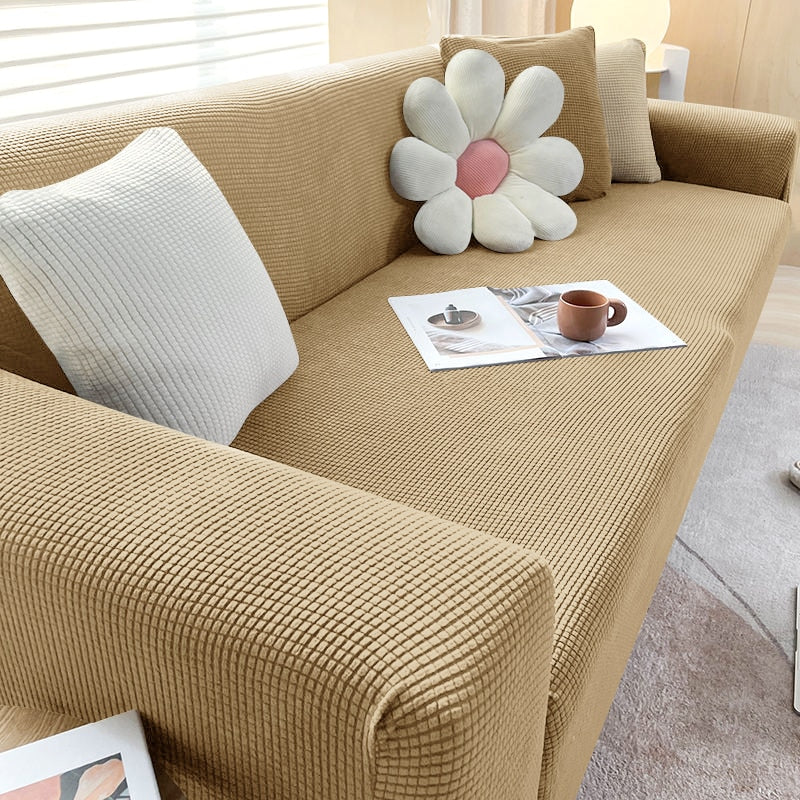 Housse de canapé extensible lavable — Ajustement antidérapant, 1 à 3 places - Desfino