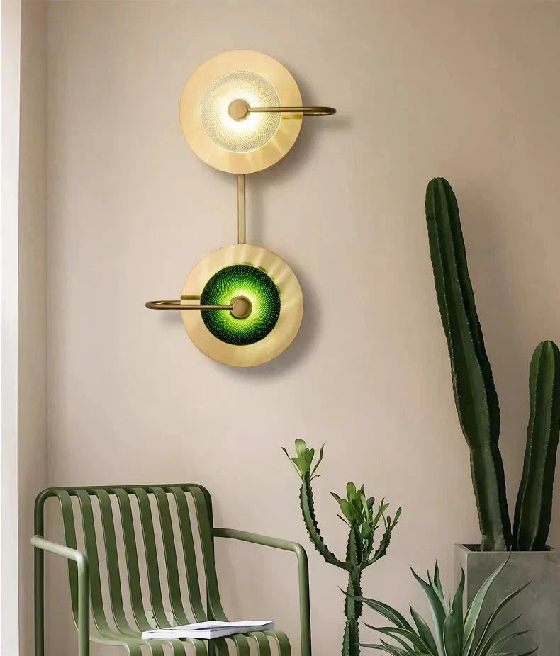 Applique murale en verre Liora — Éclairage LED mural, culot E27 - Desfino