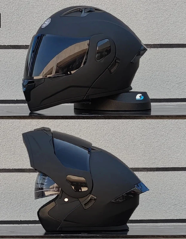 Casque intégral modulable relevable certifié DOT — Double visière, coque en ABS/PC - Desfino