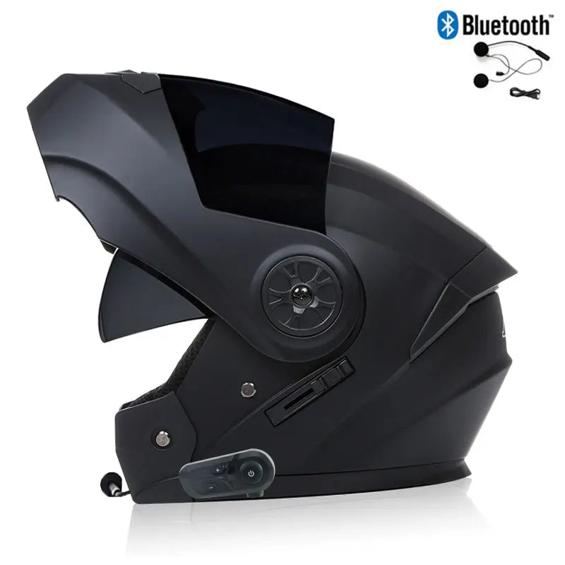 Modułowy kask motocyklowy — podnoszona szczęka, Bluetooth i osłona przeciwsłoneczna - Desfino