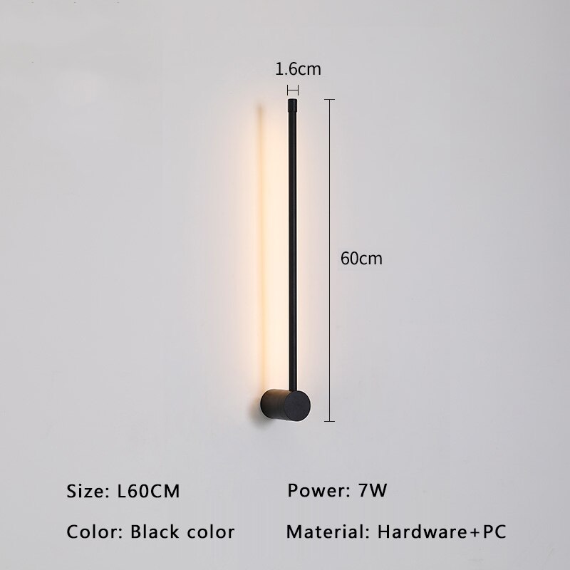 Aplica de perete minimalistă AureaNova — lumină LED modernă, aurie/neagră - Desfino