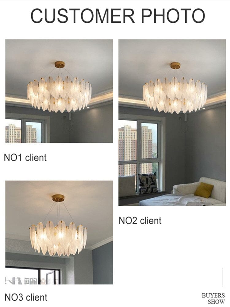 נברשת Plumed - זוהר סביבתי רך, תאורת LED מפוזרת - Desfino
