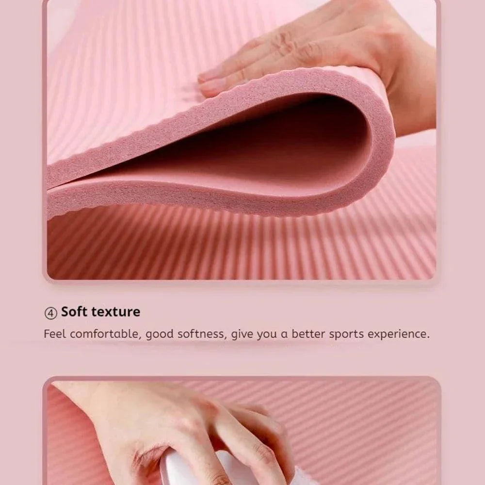 Esterilla de yoga antideslizante — cojín cómodo y duradero para hacer ejercicio - Desfino