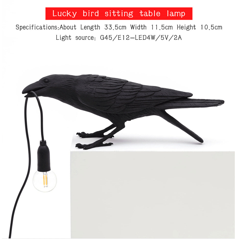 FederGlow warme LED-Vogelwandleuchte — Stimmungsvolle Dekolampe - Desfino