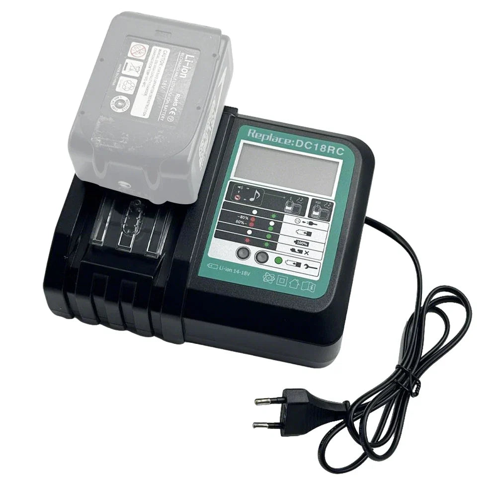 Caricabatterie per batterie agli ioni di litio Makita da 14.4V/18V — Display LED da 3A - Desfino
