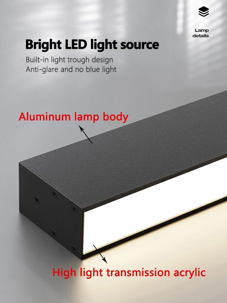 Liora lange stripverlichting — ledopbouwlamp, dimbaar, kleurregeling - Desfino