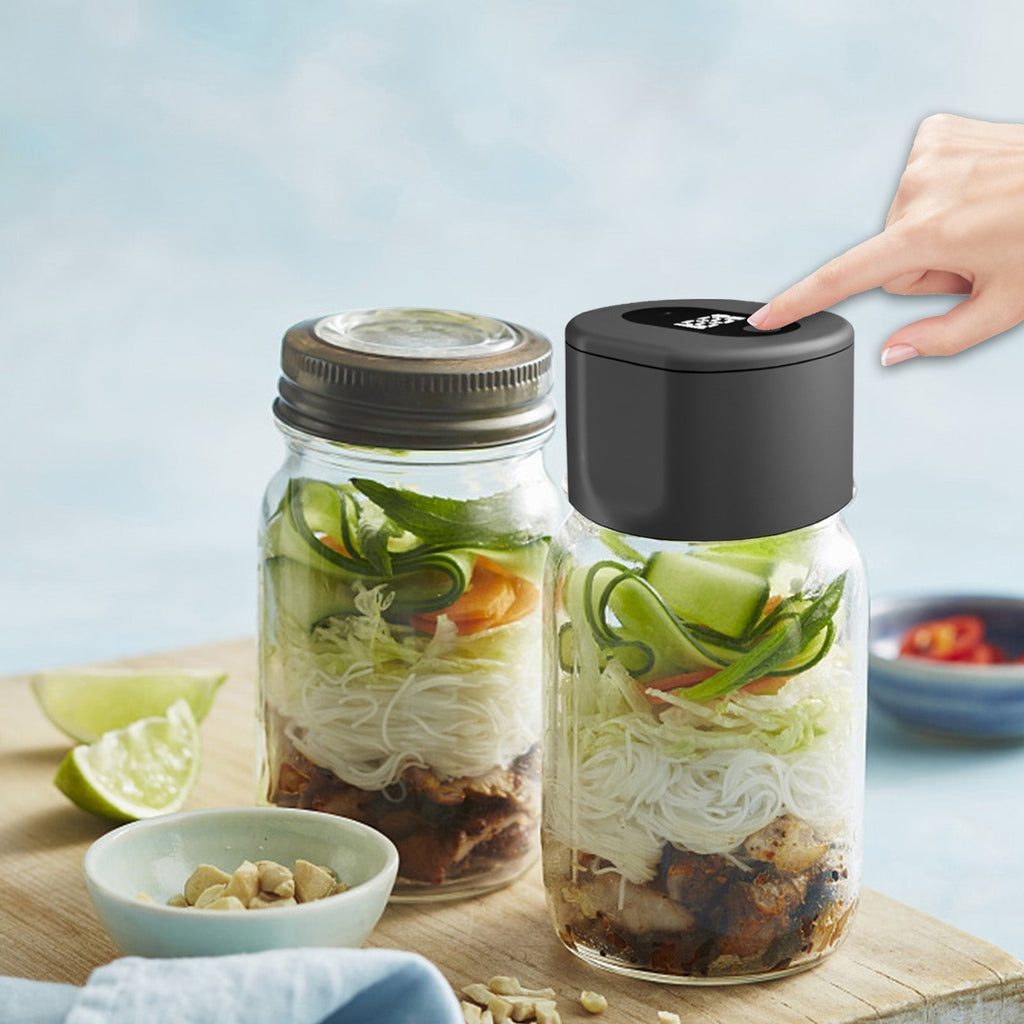 FreshLock Cordless Mason Jar Vacuum Sealer Kit, Rechargeable - Desfino
