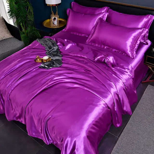 Housse de couette en satin Velouria — Finition lisse et brillante - Desfino