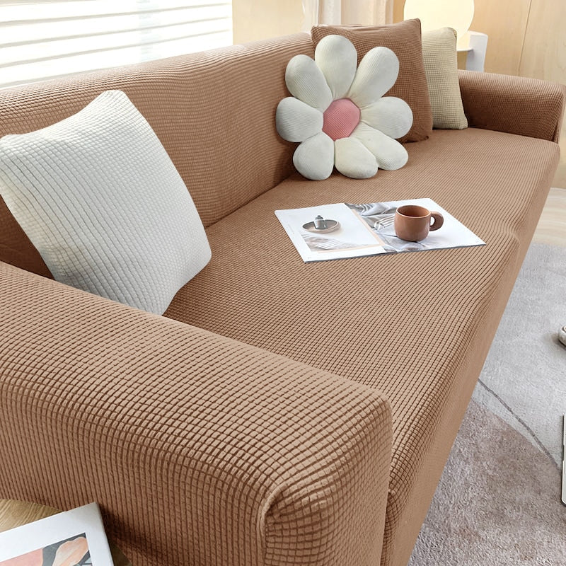Housse de canapé extensible lavable — Ajustement antidérapant, 1 à 3 places - Desfino