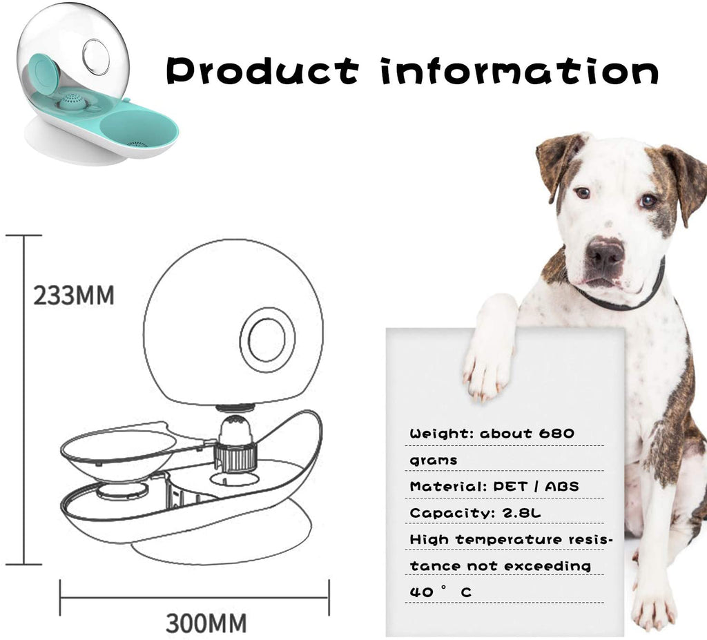 PetFlow 2,8-Liter-Automatik-Trinkbrunnen für Katzen und Hunde - Desfino