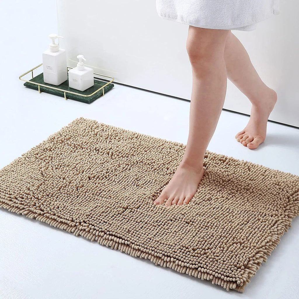 NimbusStep halkfri tjock badrumsmatta - absorberande, vadderad yta - Desfino