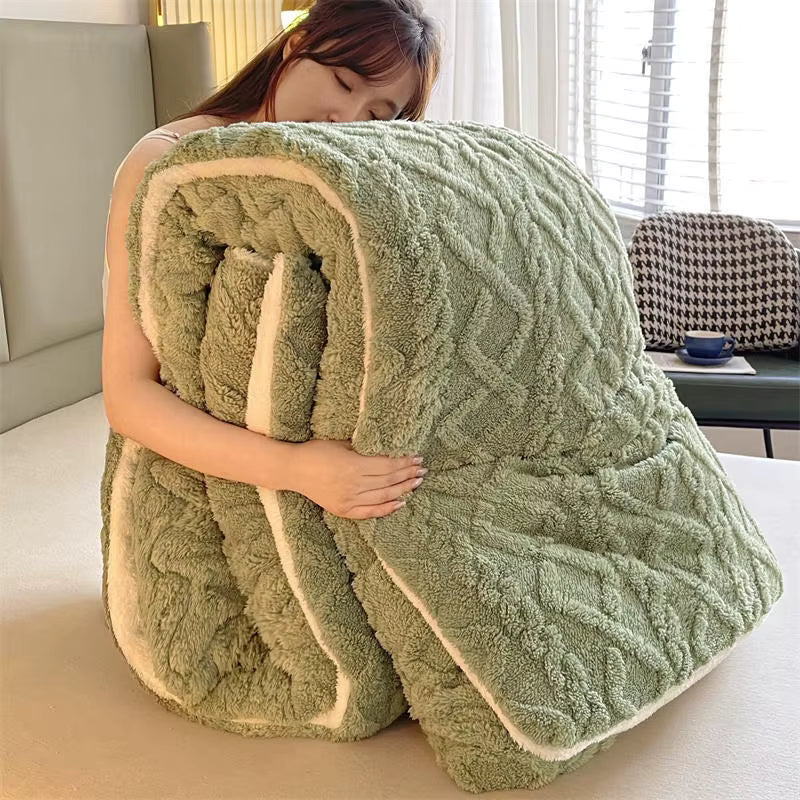 LunaLuxe 加重ブランケット — ラムカシミヤ、超暖かい冬の快適さ - Desfino