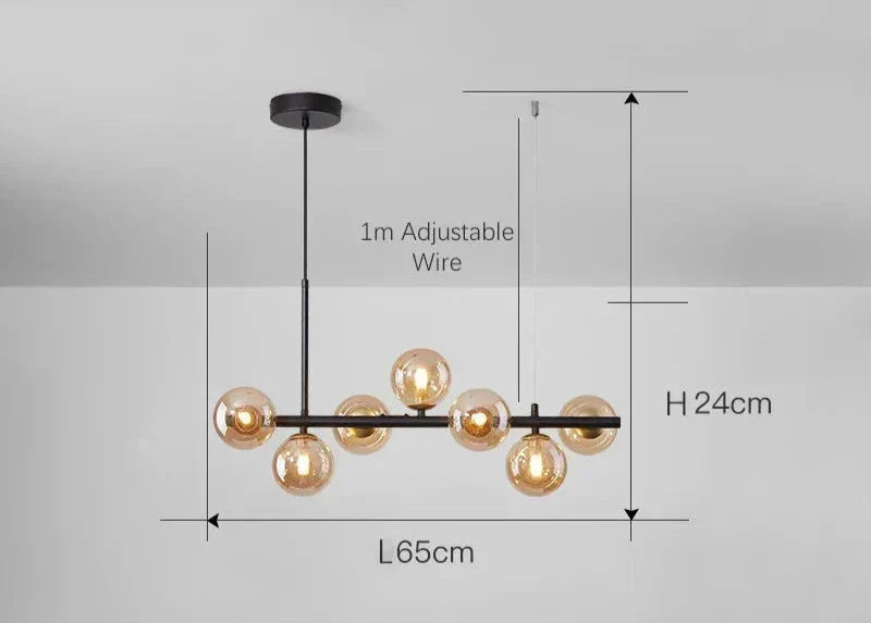7–11 lumini LED G9 — colecția de candelabre Marisol - Desfino