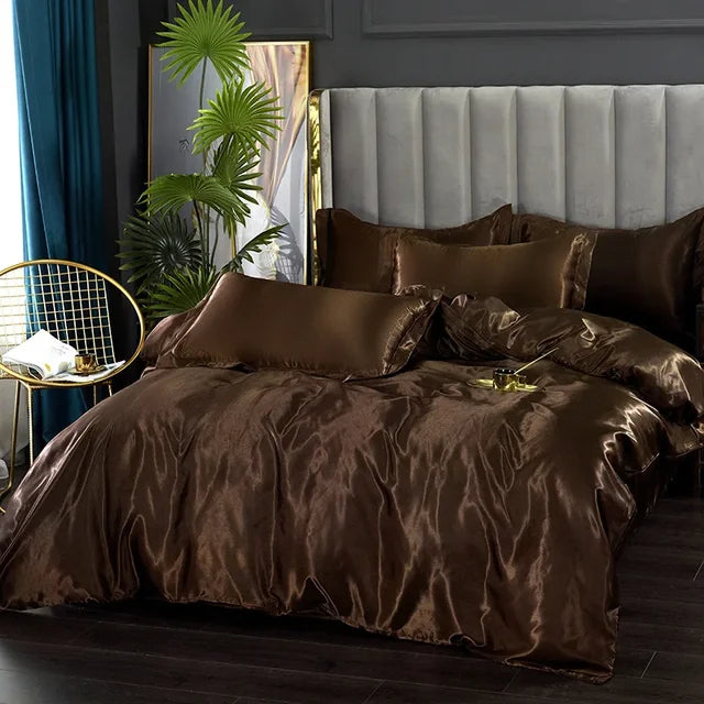 Ensemble de literie de luxe en satin Aurielle — Finition soyeuse et lisse