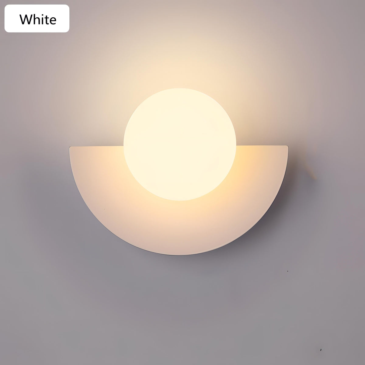 Arden nordisk halvcirkelformad LED-vägglampa — modern väggarmatur - Desfino