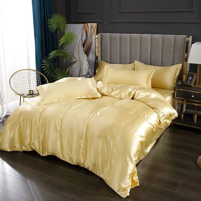 Ensemble de literie de luxe en satin Aurielle — Finition soyeuse et lisse