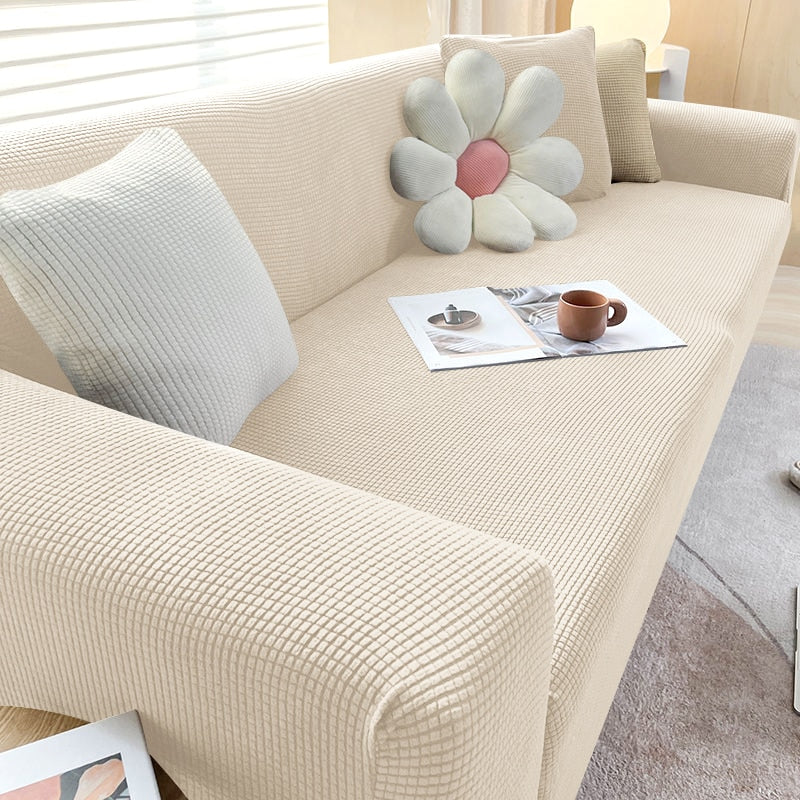 Housse de canapé extensible lavable — Ajustement antidérapant, 1 à 3 places - Desfino