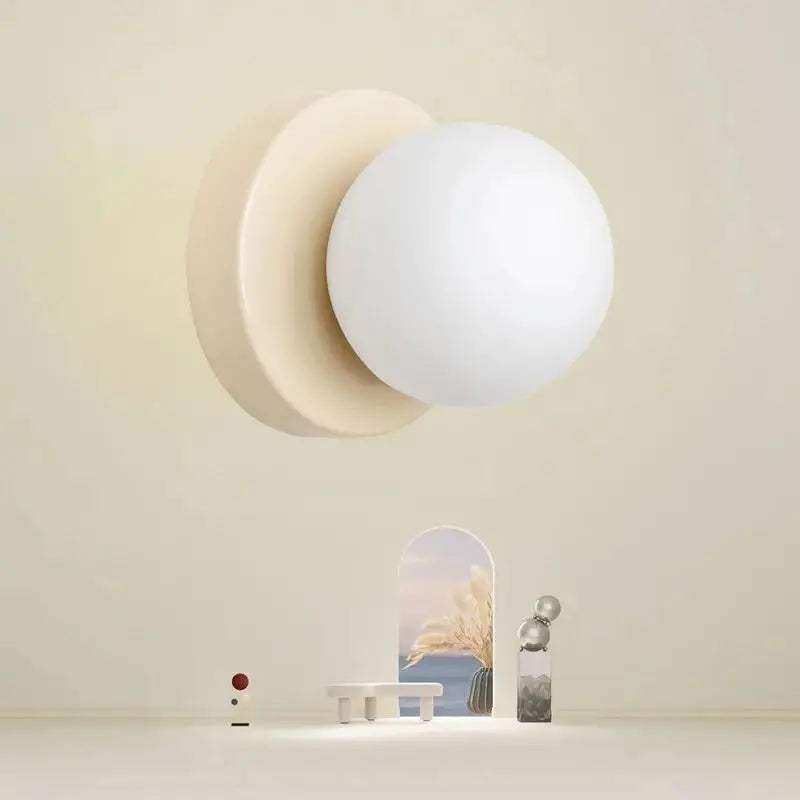 Aplique de parede LumoVela com esfera de vidro — Candeeiro LED nórdico fino, casquilho G9 - Desfino