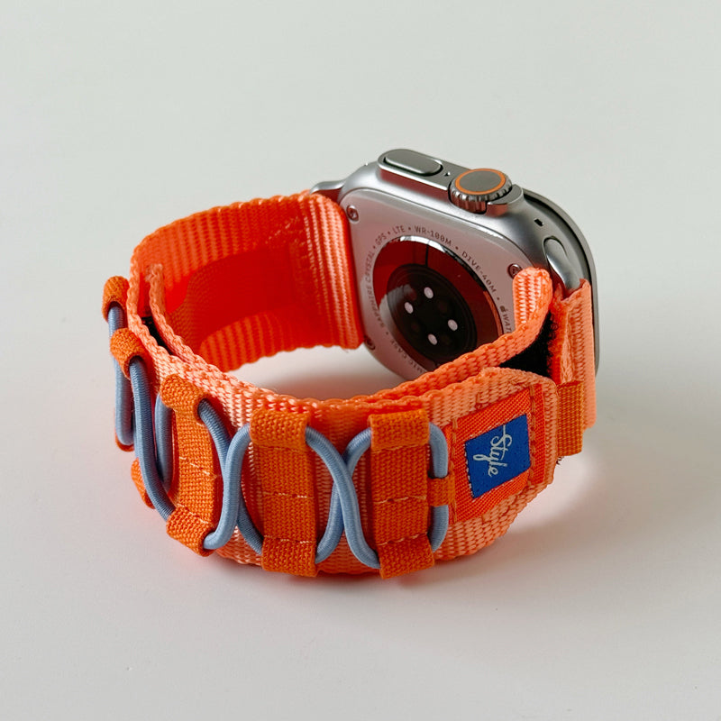 Kirra pleciony nylonowy pasek do zegarka Apple Watch — regulowany pasek 26 mm - Desfino