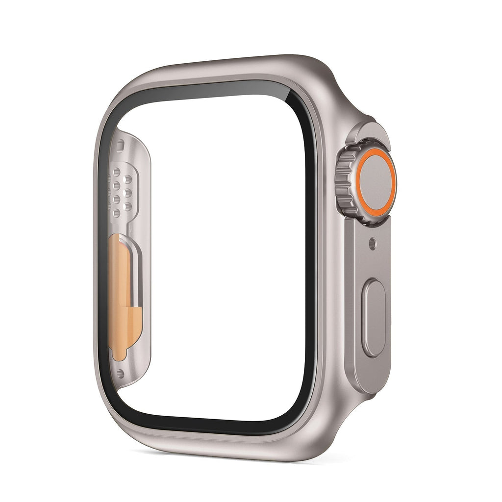 Capa fina impermeável para Apple Watch — Estrutura de proteção em PC, película de vidro temperado 9H - Desfino