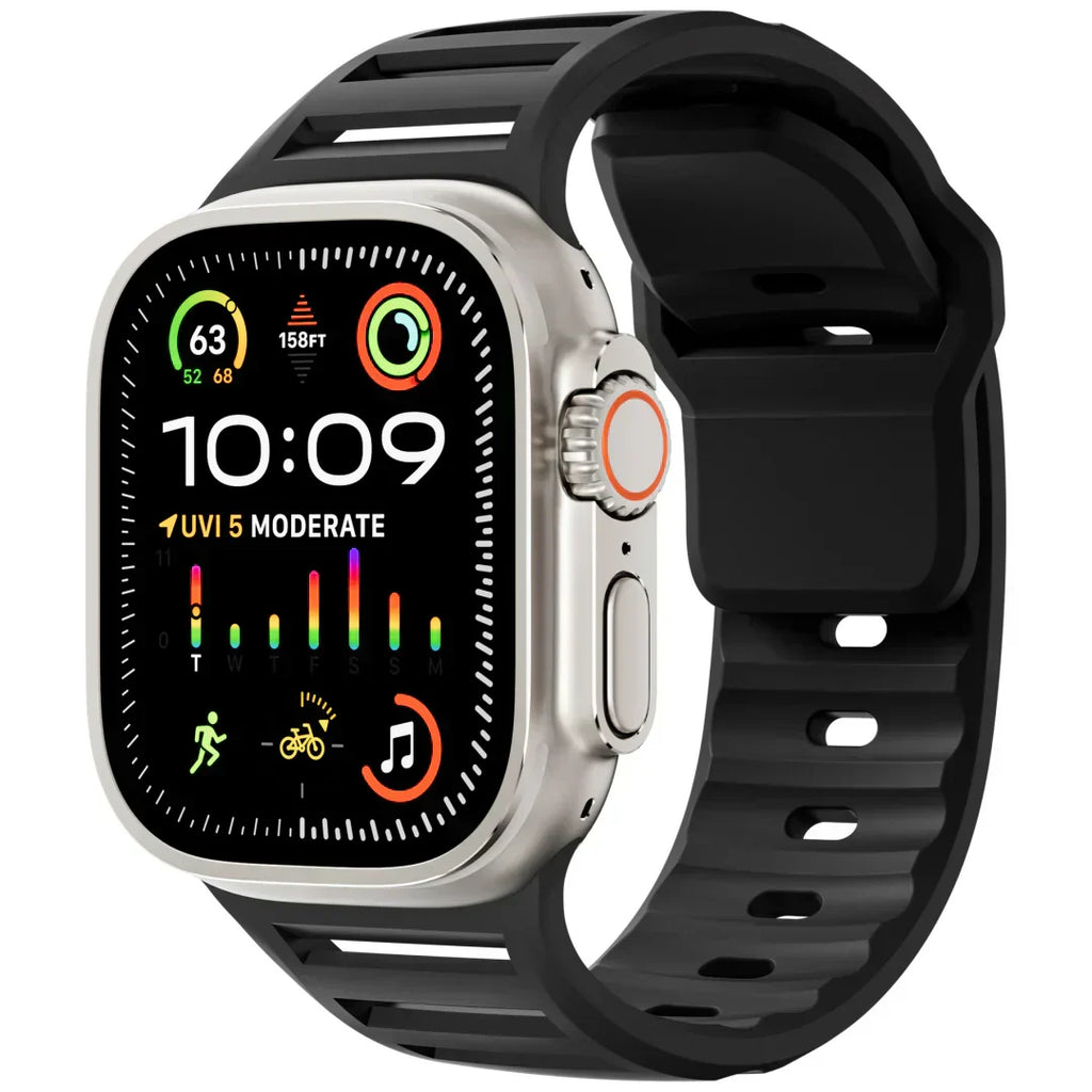 VertoBand Apple Watch Pro-rem — 26 mm pustende silikon, spenne med nagle - Desfino