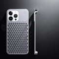 Cover per iPhone in lega di titanio-alluminio Vellon da 3 mm — protezione rialzata - Desfino