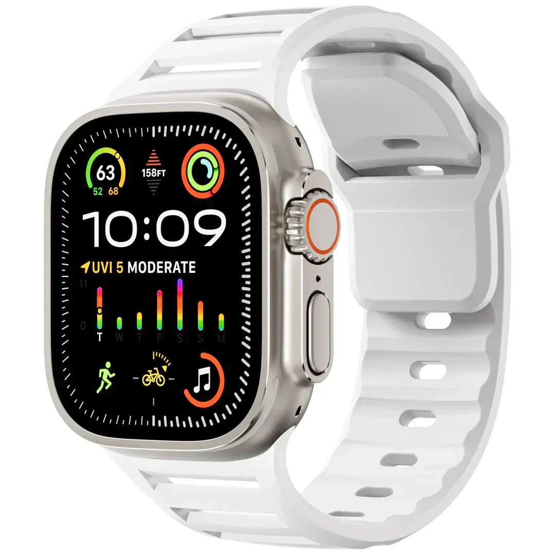 VertoBand Apple Watch Pro-rem — 26 mm pustende silikon, spenne med nagle - Desfino