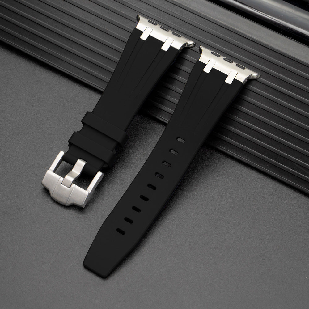 Bracelete Nexal para Apple Watch — Design em silicone, detalhe metálico na extremidade - Desfino