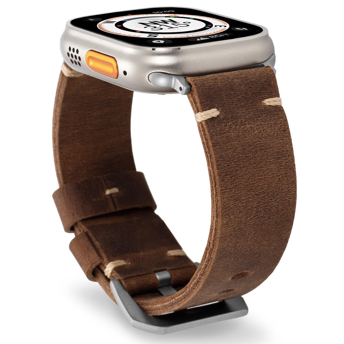Marlowe Apple-Watch-Armband - Vintage-Leder, handgenäht - Desfino