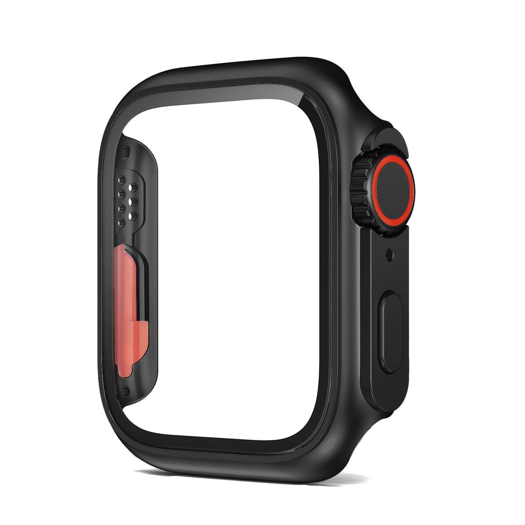 Capa fina impermeável para Apple Watch — Estrutura de proteção em PC, película de vidro temperado 9H - Desfino