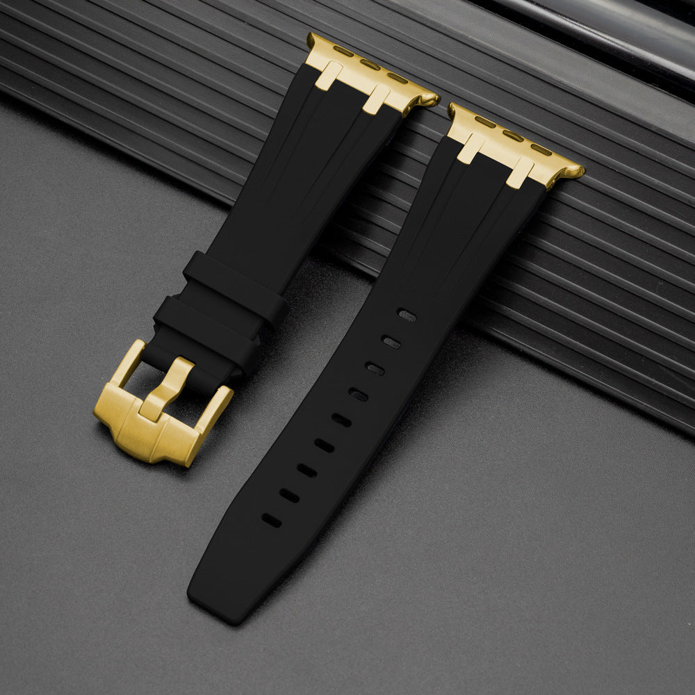 Bracelet Nexal pour Apple Watch — Design en silicone, accent métallique sur la tête - Desfino