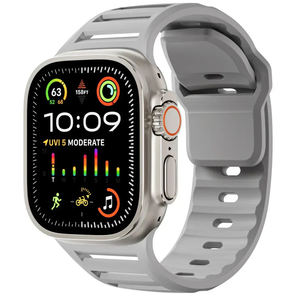 VertoBand Apple Watch Pro-rem — 26 mm pustende silikon, spenne med nagle - Desfino