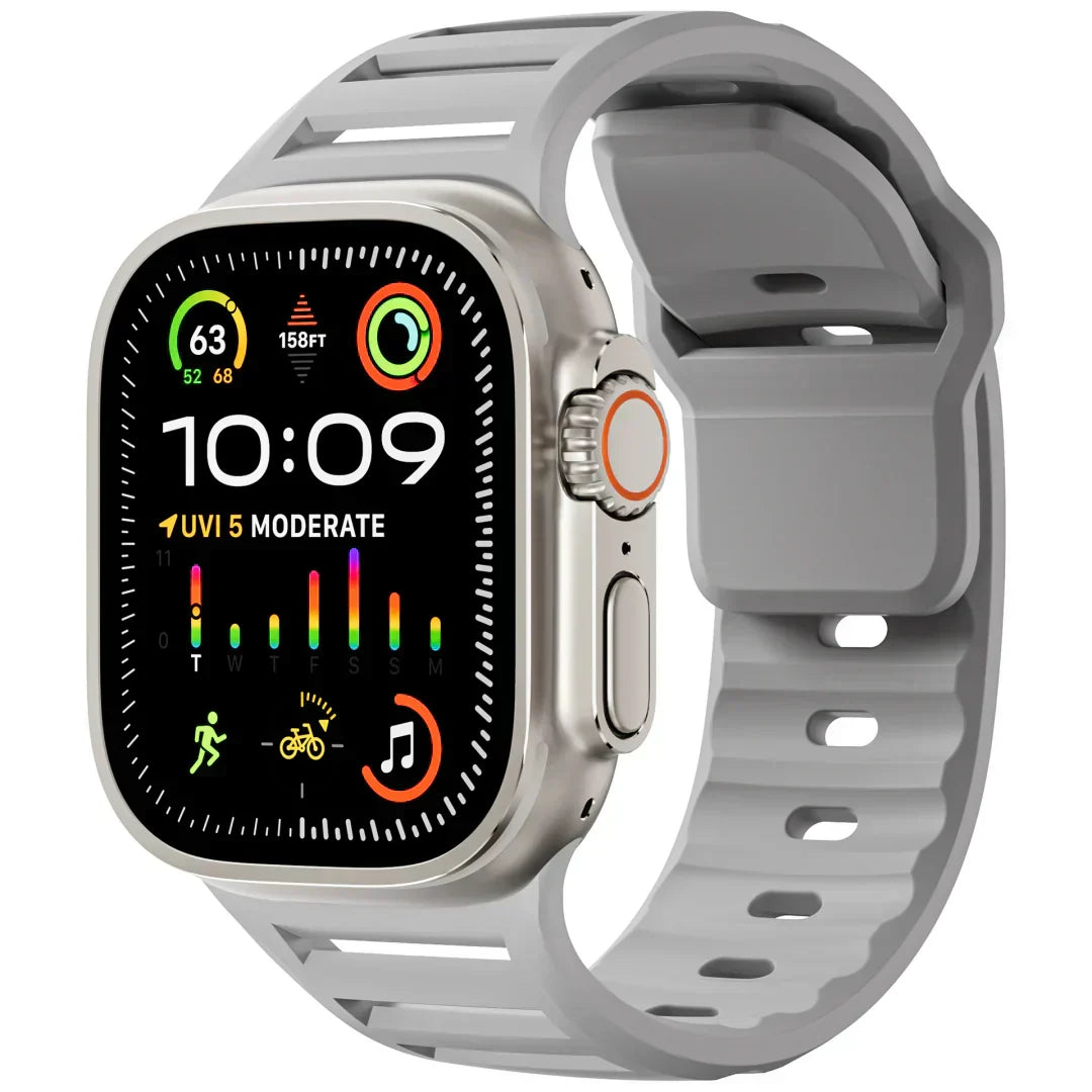 VertoBand Apple Watch Pro-rem — 26 mm pustende silikon, spenne med nagle - Desfino