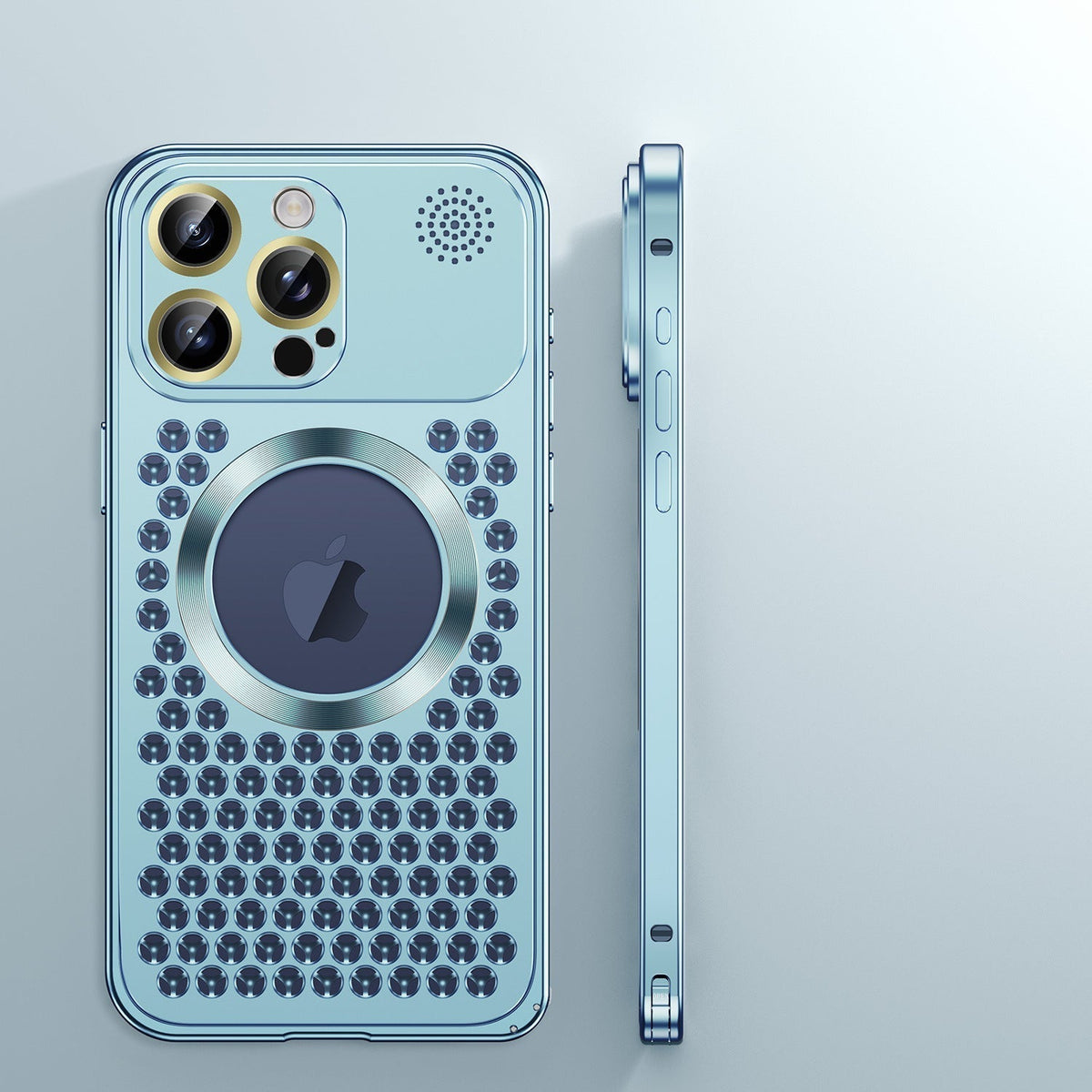 Vellon 3 mm iPhone-etui af titanium-aluminiumlegering — løftet beskyttelse - Desfino