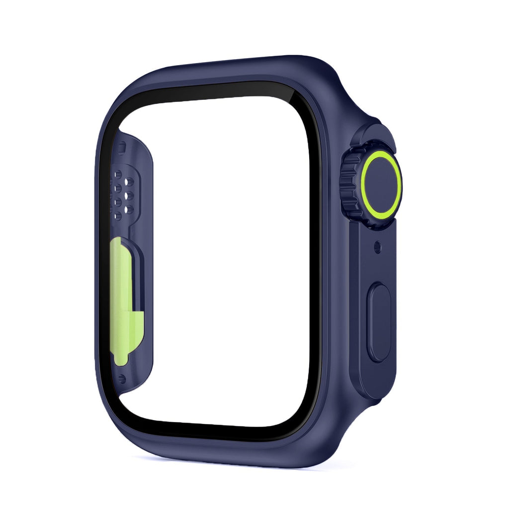 Capa fina impermeável para Apple Watch — Estrutura de proteção em PC, película de vidro temperado 9H - Desfino