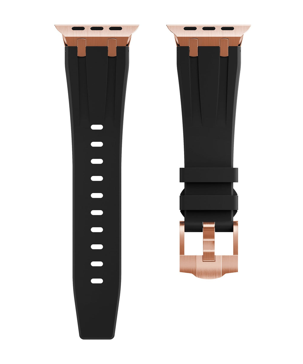Bracelet Nexal pour Apple Watch — Design en silicone, accent métallique sur la tête - Desfino