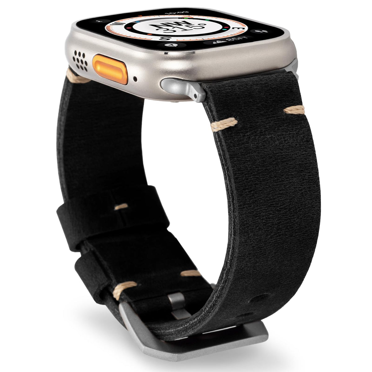 Marlowe Apple-Watch-Armband - Vintage-Leder, handgenäht - Desfino