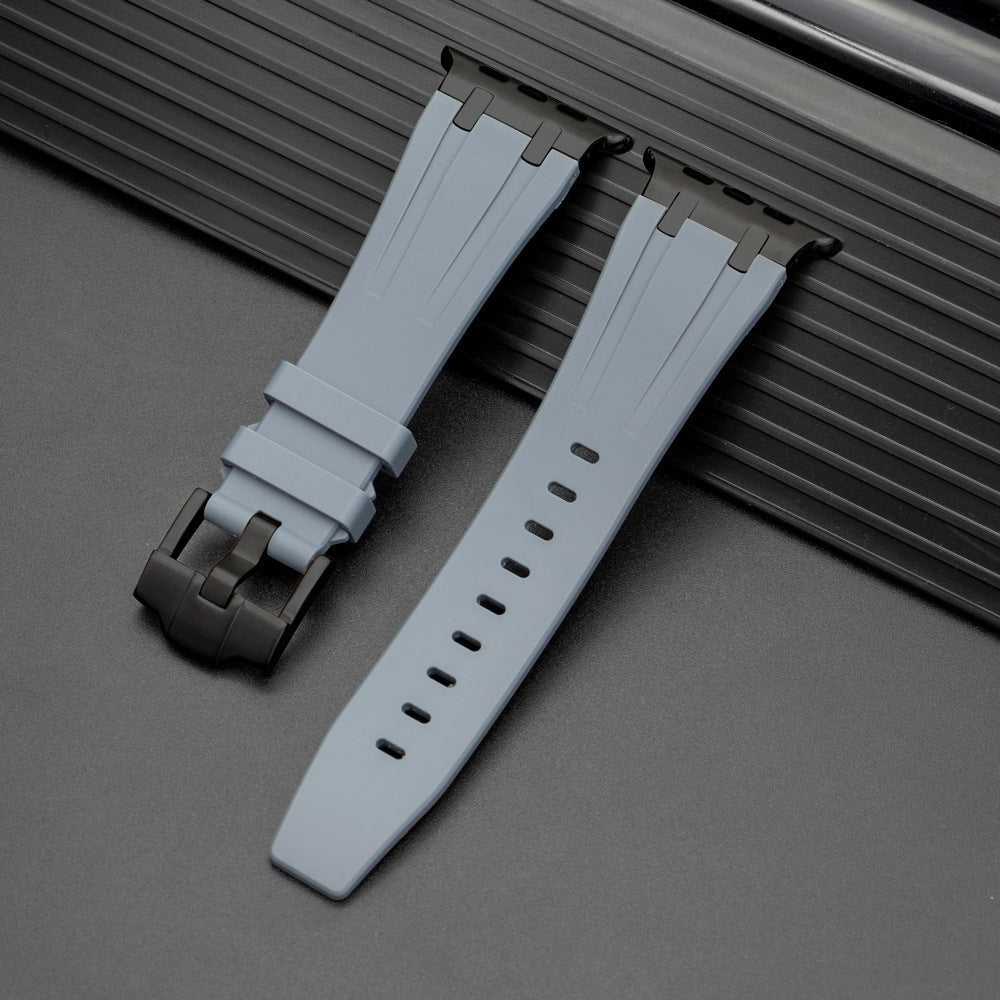 Bracelet Nexal pour Apple Watch — Design en silicone, accent métallique sur la tête - Desfino