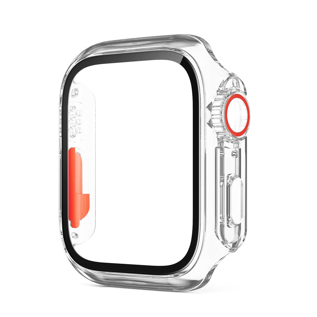 Capa fina impermeável para Apple Watch — Estrutura de proteção em PC, película de vidro temperado 9H - Desfino