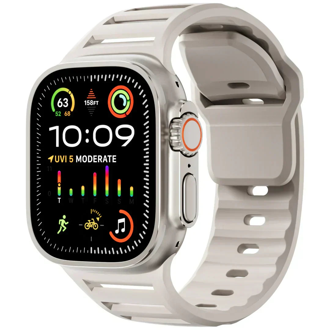 VertoBand Apple Watch Pro-rem — 26 mm pustende silikon, spenne med nagle - Desfino