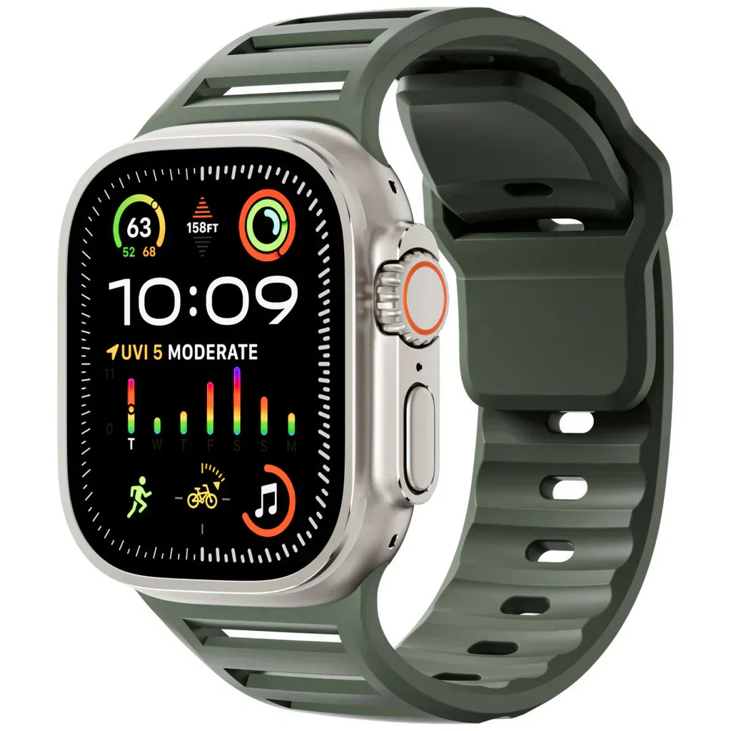 VertoBand Apple Watch Pro-rem — 26 mm pustende silikon, spenne med nagle - Desfino