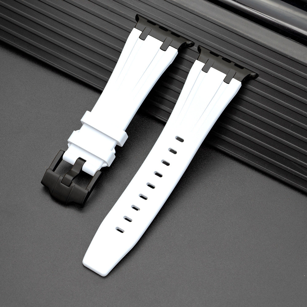 Bracelete Nexal para Apple Watch — Design em silicone, detalhe metálico na extremidade - Desfino