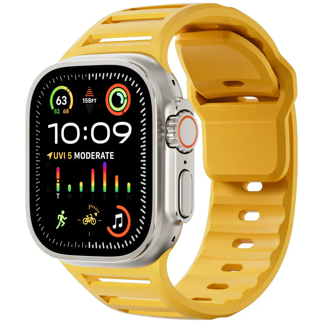 VertoBand Apple Watch Pro-rem — 26 mm pustende silikon, spenne med nagle - Desfino